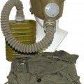 Gasmask BS MT-4 with adapted Estonian mask ARS. Rare.