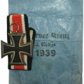 Iron Cross 1939 2nd class. Klein and Quenzer in the original package