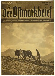 "Der Ostmarkbrief" April 1939 Propaganda magazine