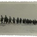 A column of Soviet POWs in winter of 1941 year