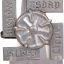 1933 NSDAP Sieg der Lippe badge, aluminum,  pinback; maker marked “Paulmann & Crone, Lüdenscheid” 0