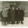 Soviet officers with their families