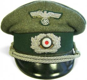 Heer Pionier, mid war officer’s visor hat with black piping.