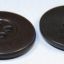 German dark brown-gray big bakelite 22 mm button for tank wraps, tunics 1