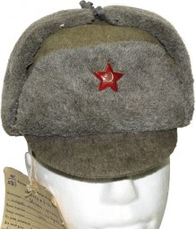 Red Army experimental winter hat with visor, model 1941, Rare.