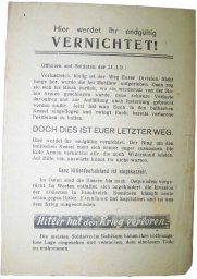 Soviet Leaflet for Wehrmacht soldiers from 31 Inf Div