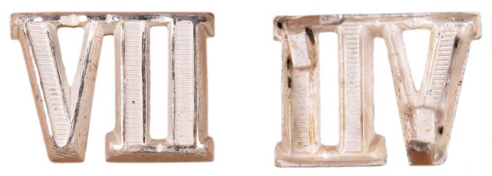 Silver Cypher VII for Unteroffizier straps