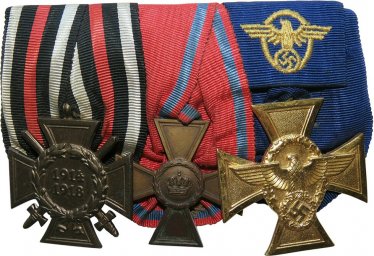 Medal bar for 3rd Reich police officials