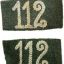Wehrmacht 112 Infantry Regiment Slip-On Tabs for Shoulder Boards. 0