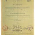 3rd Reich DAF Certificate for getting a profession of demolition man