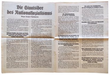 Propaganda leaflet with the election program of the National Socialists