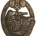Panzerkampfabzeichen in Bronze - Assmann. Hollow zinc