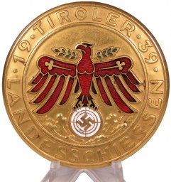 1939 Tirol Landesschiessen Shooting Award in Gold 52 mm