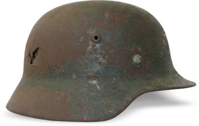 German m35 Wehrmacht Heer steel helmet. Battle damaged!