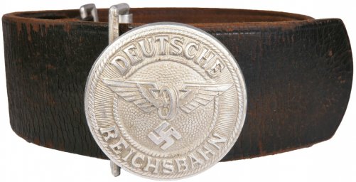 Deutsche Reichsbahn officers belt with aluminum buckle