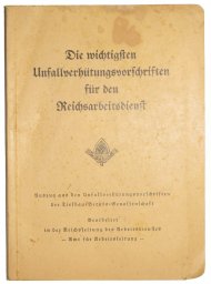 The most important accident prevention regulations in Reich Labor Service, RAD