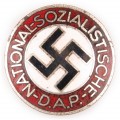 Steel NSDAP member badge with no RZM code