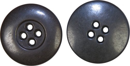 German dark brown-gray big bakelite 22 mm button for tank wraps, tunics