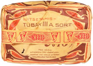 Tobacco packaging issued during the German occupation in Estonia