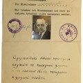 Ausweis for austrian Railway worker issued by Soviet side