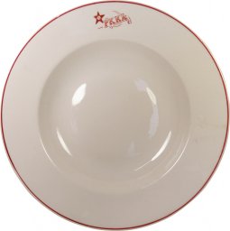 Red Army Mess Hall soup bowl, bottom marked by "Krasniy Farfor"