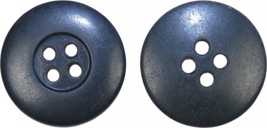 22 mm Kunstharz- resin button. Dark gray-blue.