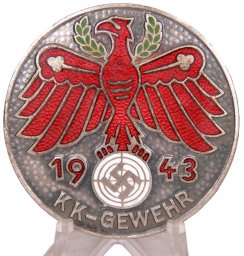 Tirol District Championship award. Silver, 1943 for 22 LR rifle shooting
