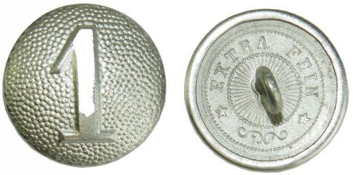 Early button, for shoulder straps of the Wehrmacht, 1th company