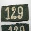 M 40 Slip on slides for Wehrmacht 129 Regiment's shoulder boards 1