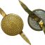 3rd Reich Generals or NSDAP gold buttons for headgear with prongs 0